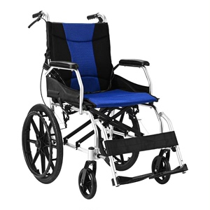 金昌达手动轮椅老人可折叠铝合金家用室内窄门轮椅免充气小轮手推