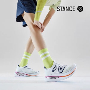 STANCE 448中筒条纹款专业运动袜跑步袜透气健身袜子男