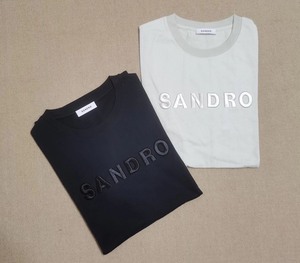 SANDRO桑德罗浮雕刺绣有机棉短袖T恤 两个色