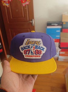 mn平檐棒球帽，NBA湖人队87-88年冠军版，魔术师约翰逊