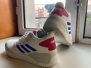 adidas阿迪达斯 neo BBALL80s 白蓝红