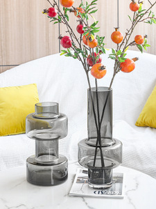 广州视远工艺品装饰玻璃花瓶摆件餐桌花艺美式干花花瓶高级感