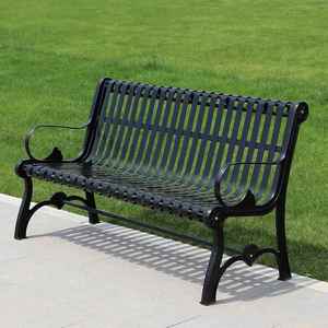 公园椅户外长椅铁艺长凳休闲椅子靠背双人金属小区园林椅室外座椅