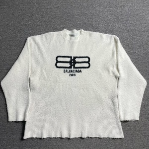 Balenciaga/巴黎世家 白色新款双b毛衣 S码 99