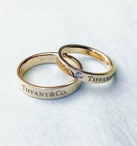 Tiffany/蒂芙尼三钻戒指铂金情侣对戒男女玫瑰金钻戒纪念