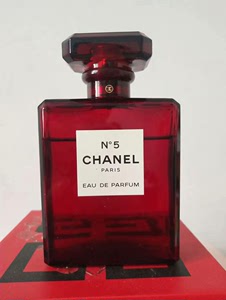 香奈儿五号浓香水，100毫升规格，余量如图，红色限量版，瓶子