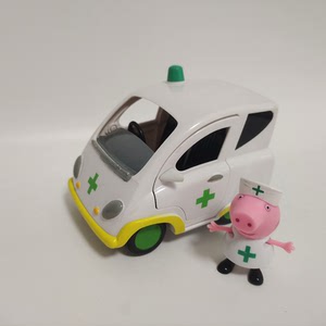 正版山姆医疗车救护车 小猪佩奇可用 小猪佩奇过家家玩具人偶公