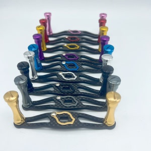 水滴轮路亚改装3k弯曲碳纤维摇臂➕锁片螺丝螺帽➕ZPI握丸