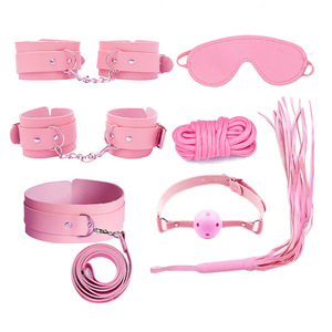 SM情趣用品另类玩具皮革七件套捆绑束缚眼罩皮鞭手口塞成人性玩具