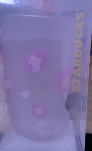 星巴克杯子2020樱花季限量可爱粉色猫爪猫腿300ml单层玻