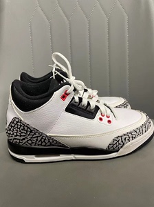 耐克36.5码暗紫爆裂纹，aj3正品Air Jordan3篮