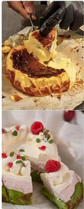 6种口味双层巴斯克流心芝士蛋糕配方教程 抹茶树莓 酸奶蓝莓