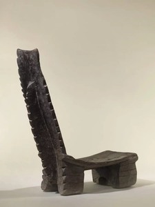 画廊收藏埃塞俄比亚奥罗莫矮椅靠背椅雕塑椅