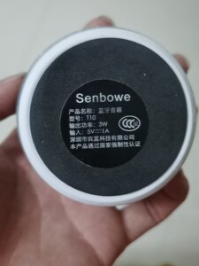 出Senbowe/森博威品牌的蓝牙音箱，颜色为黑色，款式为无