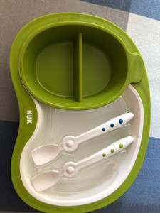 NUK 儿童餐具可分离式多功能餐具4件套装 可自由组装碗盘子