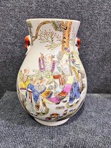 景德镇567瓷器纯手绘人物五老观图花瓶 福筒花瓶 做工古朴