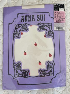 全新ANNA SUI 安娜苏白色七星瓢虫连裤丝袜