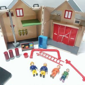 现货英国消防员山姆 fireman sam 玩具 消防站