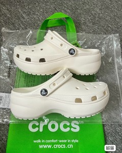 新款Crocs洞洞鞋卡洛驰云朵厚底女鞋坡跟轻便包头沙滩凉鞋2