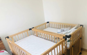 faroro双胞胎婴儿床（带床垫可优比）可以独立2张床，尺寸