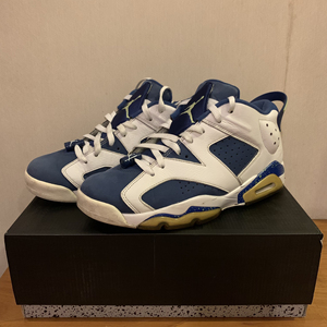 【正品保证】42码 aj6 low 白蓝 雪碧 air jo