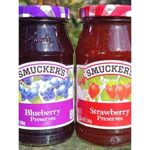 美国进口Smuckers Preserves Jam斯味可涂抹草莓蓝梅果酱340g