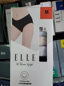 Costco代购 ELLE女士内裤6条装 亚洲尺码 莫代尔面