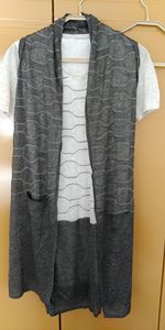 【转卖】歌力思专柜剪标正品  2件套灰色针织连衣裙N8009
