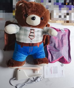 #防爆热水袋 [右]可爱背带泰迪熊热水袋充电毛绒暖手宝暖宝宝