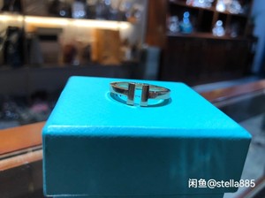 蒂芙尼Tiffany玫瑰金双t宽版方形戒指官网13300