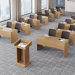 学生培训桌椅组合折叠拼接简约课桌椅培训室板式条桌书法桌椅双人