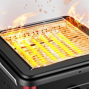 烤糍粑红薯家用取暖器烧烤型烤火器小太阳烤火炉节能速热电热扇批