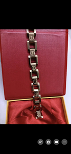 卡地亚18 K金品男女手链，总长21,5左右，宽1.2左右。