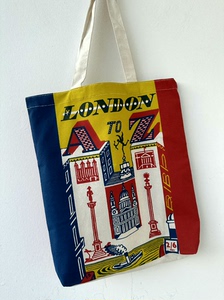 VA博物馆伦敦帆布包 博物馆纪念英国伦敦购物袋夏天轻便布包