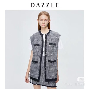 地素DAZZLE小香风马甲外套，没穿过几次，九成以上新，搭配