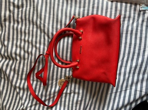 正品DKNY红色小包