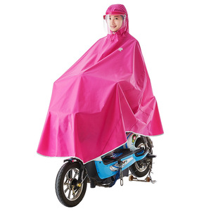 雨披电动车头盔式自行车透明大帽檐加大单人男女成人雨披雨衣厂家