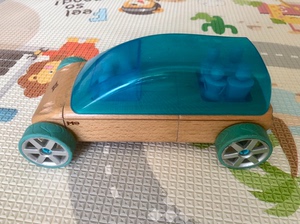 Automoblox儿童可拆卸组装木质玩具车积木车八成新