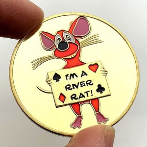 拉斯维加斯鼠年动物纪念章筹码幸运纪念收藏币发财卡通工艺品硬币