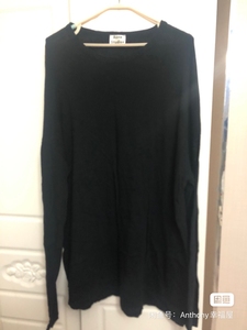 韩国小众品牌全黑长袖T恤打底衫，均码，慵懒风格，宽松袖口，版