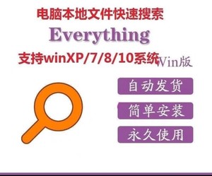 Everything中文版文件快速搜索快速定位本地文件电脑小