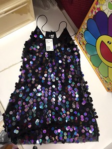 【全新包邮】HM专柜实体店购入亮片吊带夏款连衣裙女款裙子32