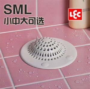 日本正品 LEC浴室排水口洗面台头发毛发过滤网地漏网小中大号