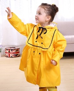 新款公主雨衣韩国hugmii时尚儿童雨衣学生雨披 幼儿风衣斗篷雨衣