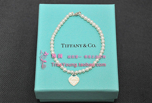 蒂芙尼Return to Tiffany Heart Tag心牌小珍珠手链 香港专柜代购