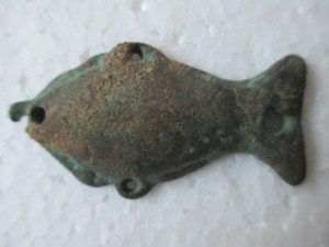 老青铜件青铜鱼饰品辽金青铜鱼坠老铜器鄂尔多斯青铜古玩杂项收藏