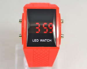 韩版LED棱形手表 学生LED电子表情侣男女生运动手表