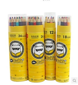 真彩ck-036-12色 18色24色36色彩色铅笔 油性彩铅 圆桶装学生铅笔