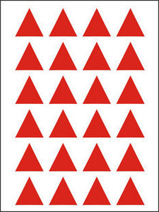 不干胶贴纸 自粘性小标签 永实YS026标贴纸15mm三角形红色12张/包