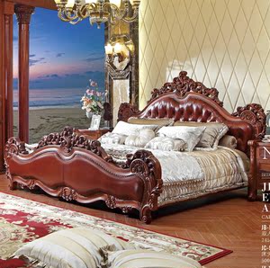 缅甸花梨（大果紫檀） 美式欧式红木家具 红木床卧房